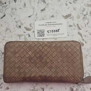 Bottega Veneta Brown Leather Wallet With COA